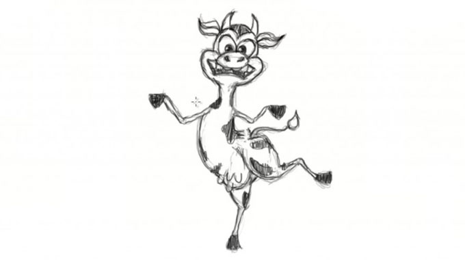 Как нарисовать корову? Нарисуй корову за пару минут!