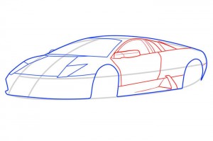 рисовать Lamborghini Murcielago
