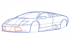 рисовать Lamborghini Murcielago