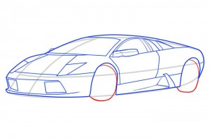 рисовать Lamborghini Murcielago