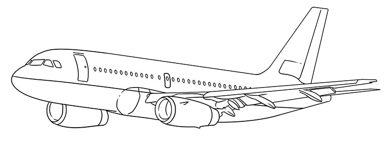 Самолет как рисовать поэтапно