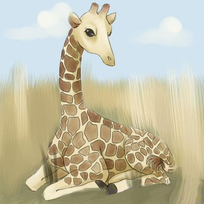 Учимся как нарисовать жирафа